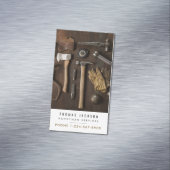Carte De Visite Magnétique Handyman Carpenter Tools Photo QR Code (In Situ)