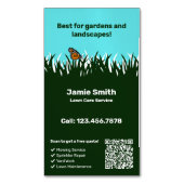 Carte De Visite Magnétique 🌿 🦋 Harmonie Verte : Service Professionnel De So (devant Vertical)