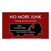 Carte De Visite Magnétique Hauling And Junk Removal Theme Magnetic  (devant)
