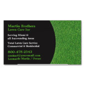 Carte De Visite Magnétique Herbe d'entretien de pelouse (devant)