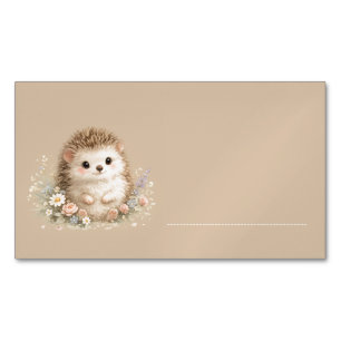 Carte De Visite Magnétique Hérisson Adorable Jardin Européen