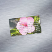 Carte De Visite Magnétique Hibiscus rose Fleur tropicale (In Situ)
