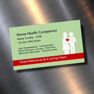 Carte De Visite Magnétique Home Health Companion CNA
