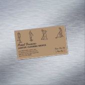 Carte De Visite Magnétique Hommes de ménage de maison Brown Janitorial (In Situ)