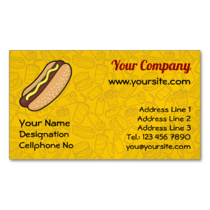 Carte De Visite Magnétique Hotdog