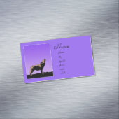 Carte De Visite Magnétique Howling Wolf at Sunset - Art faunique original (In Situ)