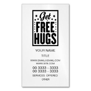 Carte De Visite Magnétique Hug Day - Fun Retro Publicité