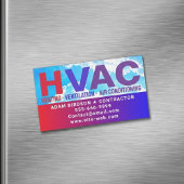 Carte De Visite Magnétique HVAC Service (Heating, Cooling, Air Conditioning)