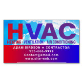 Carte De Visite Magnétique HVAC Service (Heating, Cooling, Air Conditioning) (devant)