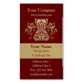 Carte De Visite Magnétique Icône Damas Corset Floral Vertical (devant Vertical)