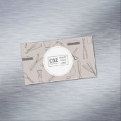 Carte De Visite Magnétique Icônes de coiffeur professionnelles (In Situ)