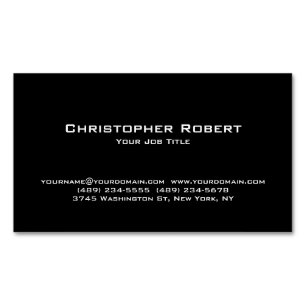 Carte De Visite Magnétique Immobilier Noir Chic