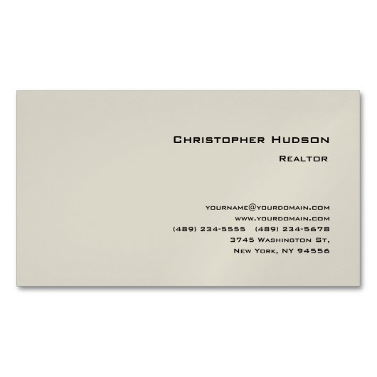 Carte De Visite Magnétique Immobilier simple professionnel (devant)