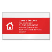 Carte De Visite Magnétique Immobilier Simple Red House (devant)