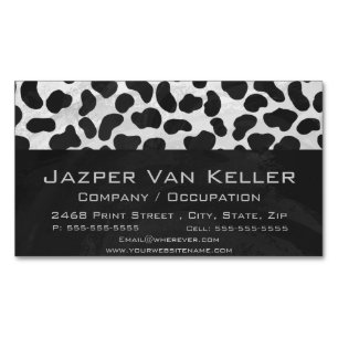 Carte De Visite Magnétique Impression noire et blanche dalmate