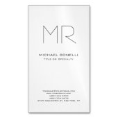 Carte De Visite Magnétique Initiales personnalisées tendance monogrammées (devant Vertical)