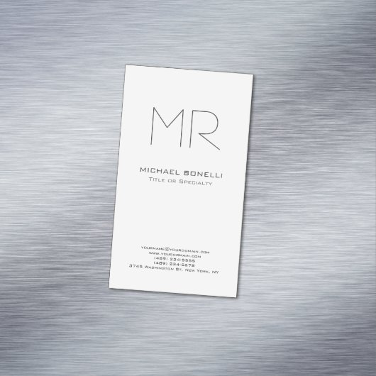 Carte De Visite Magnétique Initiales personnalisées tendance monogrammées (In Situ)