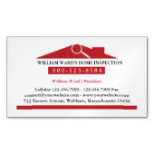 Carte De Visite Magnétique Inspection à domicile (devant)