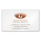 Carte De Visite Magnétique Instructeur de basket-ball | Coach | Formateur (devant)