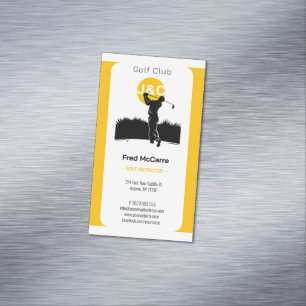 Carte De Visite Magnétique Instructeur de golf Cours de golf professionnel