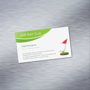 Carte De Visite Magnétique Instructeur de golf   Meilleurs sports