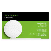 Carte De Visite Magnétique Instructeur de golf | Parfait (devant)