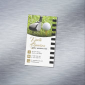 Carte De Visite Magnétique Instructeur de golf | Professional Golf Lessons Go (In Situ)