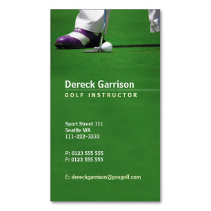 Carte De Visite Magnétique Instructeur de golf Professionnel