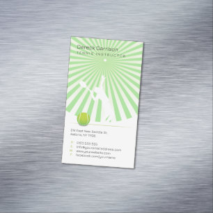 Carte De Visite Magnétique Instructeur de tennis   Professionnel