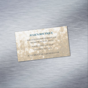 Carte De Visite Magnétique Iridescente Gold Blue Gliterie boutique