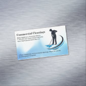 Carte De Visite Magnétique Janitor Mopping | Nettoyage domestique (In Situ)