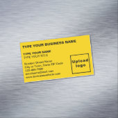 Carte de visite magnétique jaune aligné gauche (In Situ)