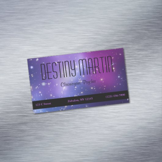 Carte De Visite Magnétique Joli Violet Métaphysique Cosmique (In Situ)