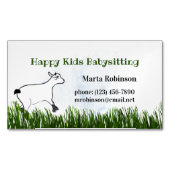 Carte De Visite Magnétique Joyeux baby sitting pour enfants (devant)