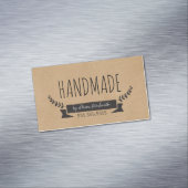 Carte De Visite Magnétique Kraft rustique fabriqué à la main (In Situ)