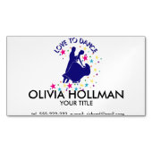 Carte De Visite Magnétique L'amour pour la danse (devant)