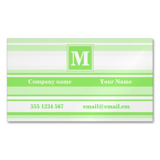 Carte De Visite Magnétique Landes vertes de chaux monogrammes (devant)