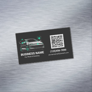 Carte De Visite Magnétique Lavage de voiture mobile et sur mesure pour le dét