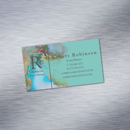 Carte De Visite Magnétique Lavande Turquoise couleur bleue bleue bleue (In Situ)