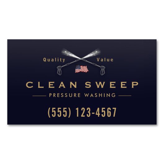 Carte De Visite Magnétique Lave-pression Lave-linge Patriotique Company (devant)