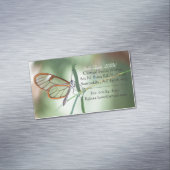 Carte De Visite Magnétique Le Charmant Papillon à aile claire (In Situ)
