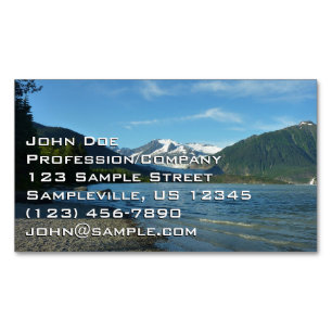 Carte De Visite Magnétique Le lac Mendenhall dans le paysage de Juneau en Ala