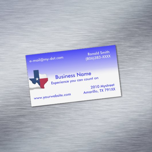 Carte De Visite Magnétique Le Texas (In Situ)