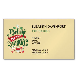Carte De Visite Magnétique Le Typographe du Magic Christmas