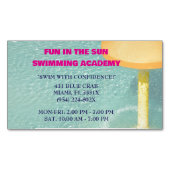 Carte De Visite Magnétique Leçons d'eau de la piscine (devant)
