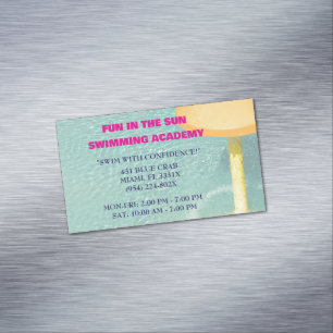 Carte De Visite Magnétique Leçons d'eau de la piscine