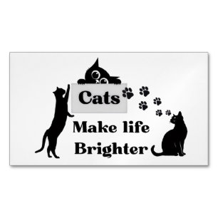 Carte De Visite Magnétique Les chats illuminent la vie – Douce inspiration po