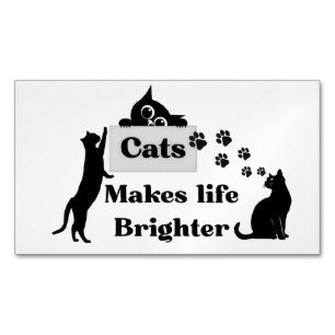 Carte De Visite Magnétique Les chats rendent la vie plus lumineuse – Douce in