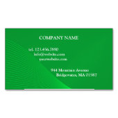 Carte De Visite Magnétique Lignes courbes vertes (devant)