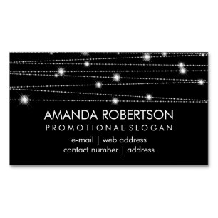 Carte De Visite Magnétique Lignes de scintillement professionnelles élégant